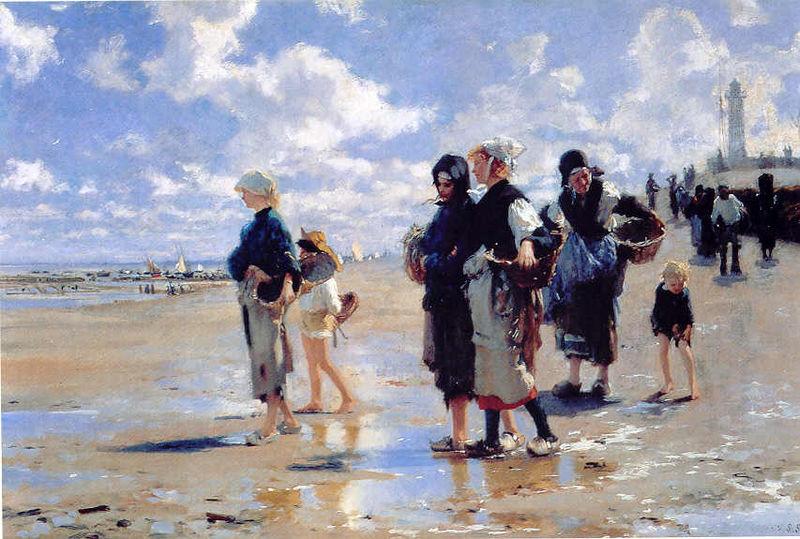 John Singer Sargent Oyster Gatherers of Cancale oil painting picture